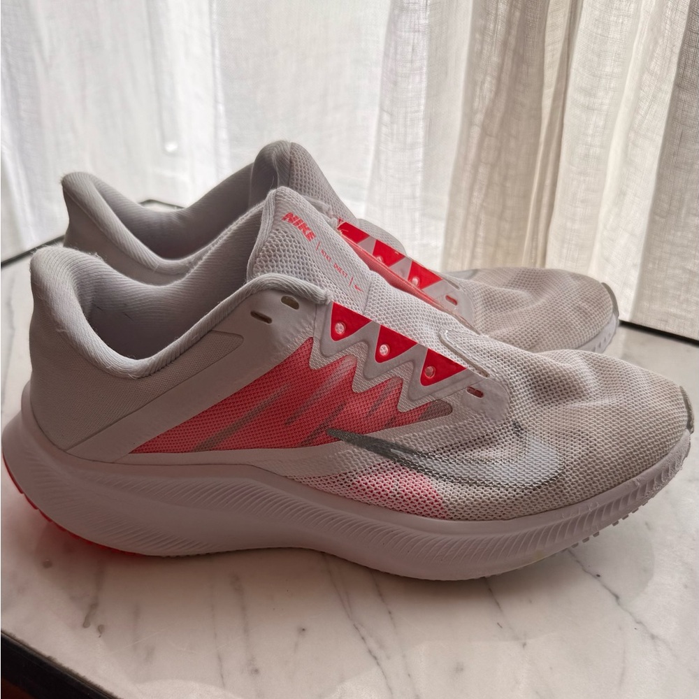 Nike Women's White and Pink/Orange Athletic Shoes